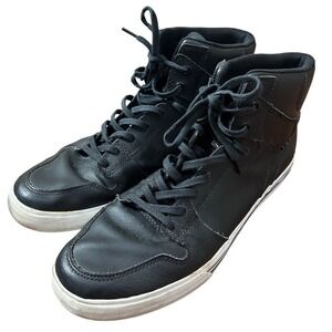 Supra Vaider High Top Sneakers Mens Black White Skate Shoes 08238-002-M Size 14